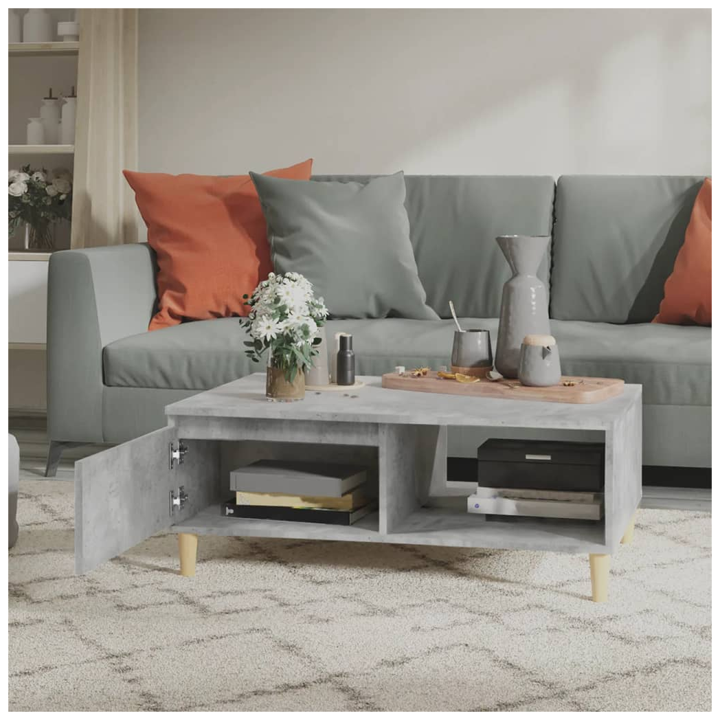 Coffee Table Concrete Grey 90x60x35 cm Engineered Wood