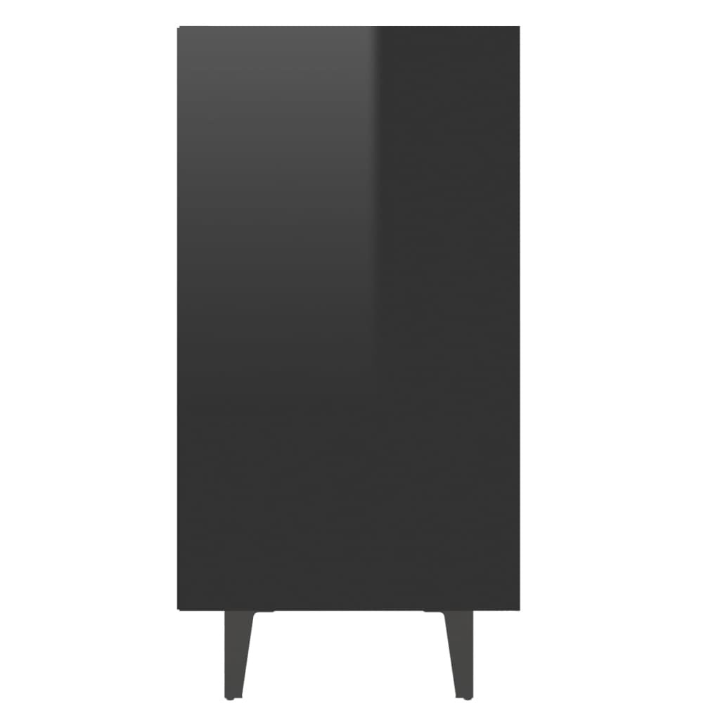 Sideboard High Gloss Black 103.5x35x70 cm Chipboard