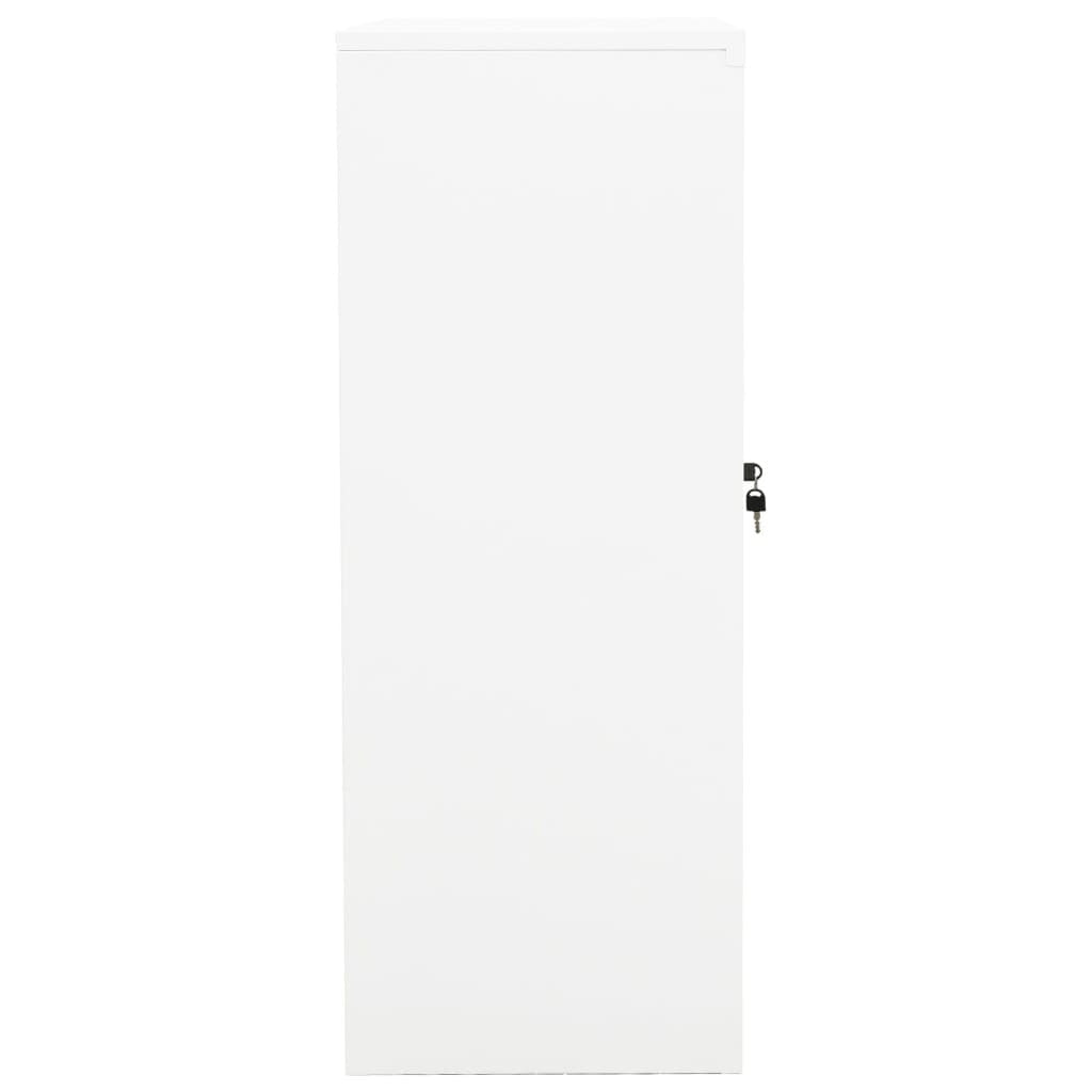 Office Cabinet White 90x40x105 cm Steel