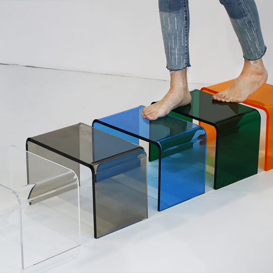 Transparent Acrylic U-shaped Stool Low Stool Minimalist Creative Bathroom