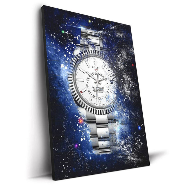 Luxury Wall Art Pictures World Famous Watch Graffiti Art Canvas Painting