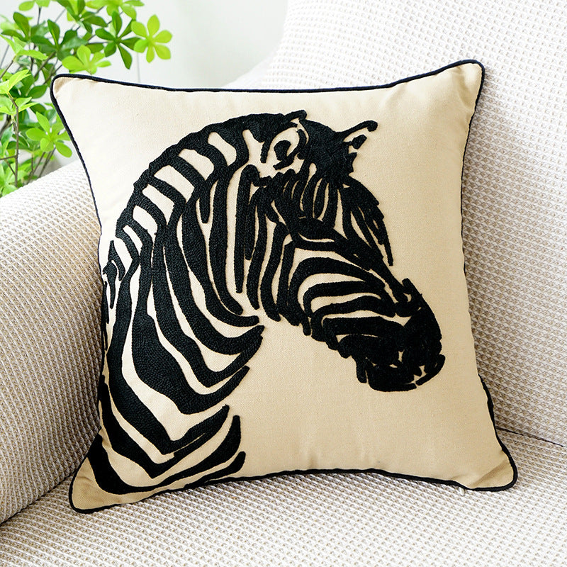 Zebra head cushion