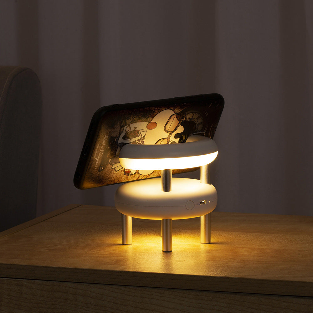 Creative LED Chair Two Color Eye Protection Night Light Mobile Phone Holder