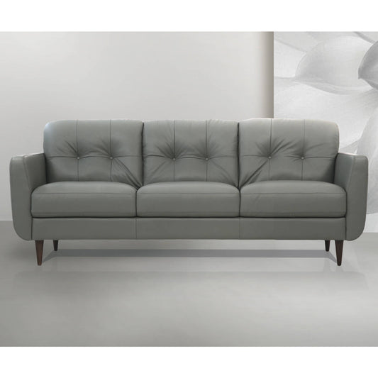 Radwan Sofa, Pesto Green Leather 54960