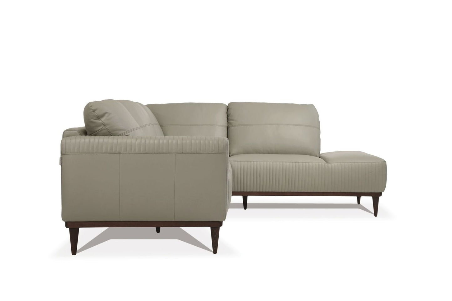 Tampa Sectional Sofa, Airy Green Leather (1Set/2Ctn) 54975