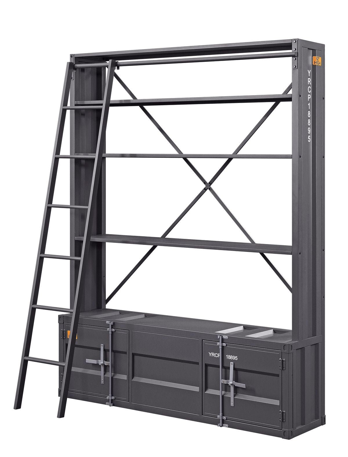 Cargo Bookshelf & Ladder, Gunmetal 39887