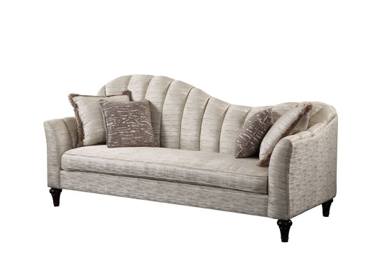 Athalia Sofa w/4 Pillows, Shimmering Pearl 55305