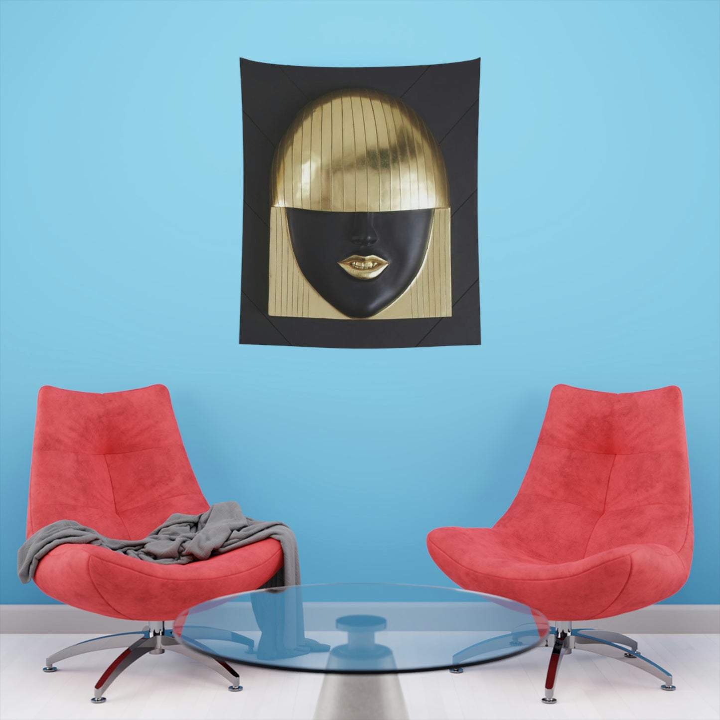 DubiqueX Boutique Fashion Faces Printed Wall Tapestry