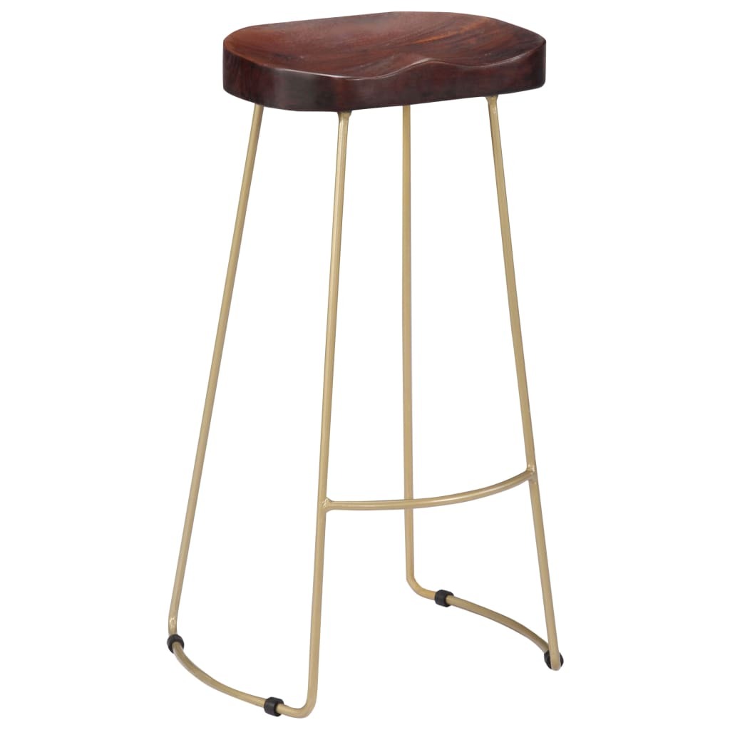 vidaXL Gavin Bar Stools 2 pcs Solid Mango Wood