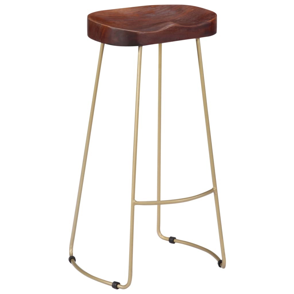 vidaXL Gavin Bar Stools 2 pcs Solid Mango Wood