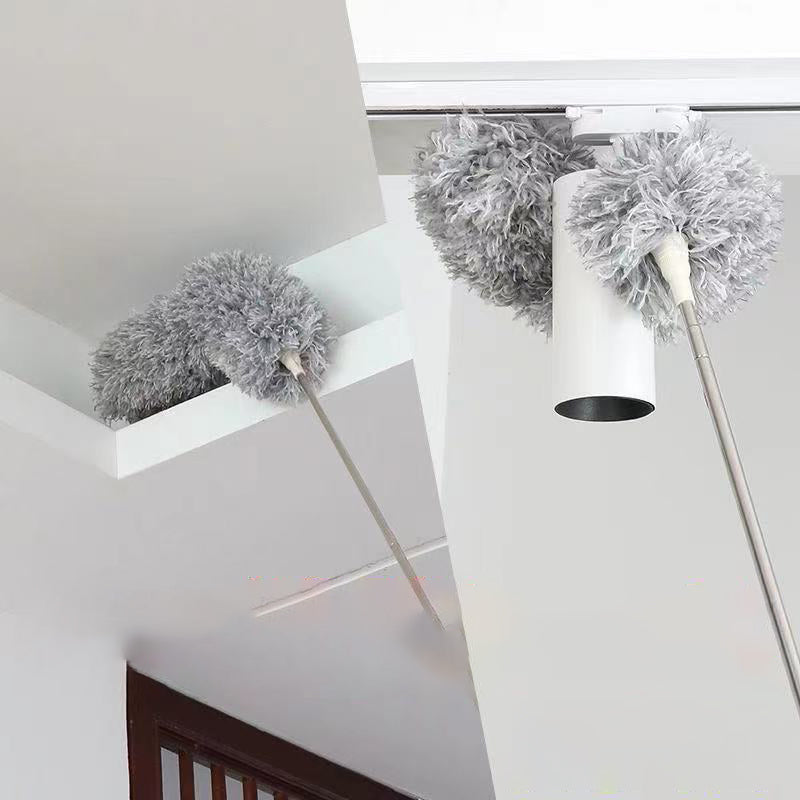 Telescopic Electrostatic Duster Fiber Feather Duster Household Electrostatic Duster Duster Ceiling Dust Brush