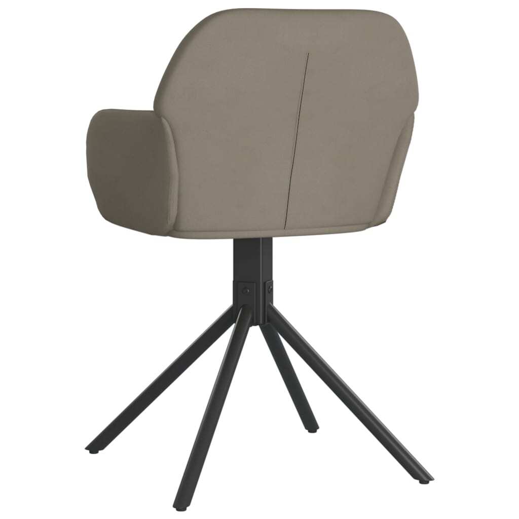 vidaXL Swivel Dining Chairs 2 pcs Light Grey Velvet