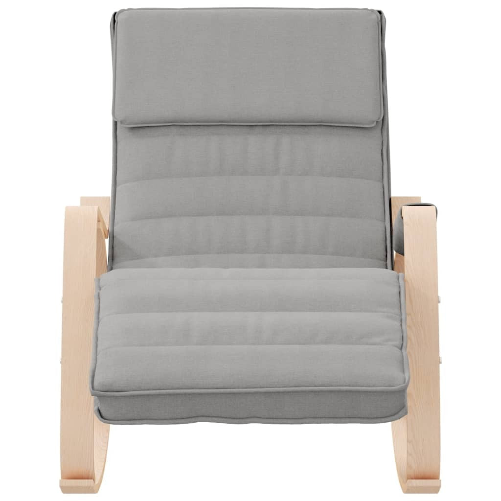 vidaXL Rocking Chair Light Grey Fabric