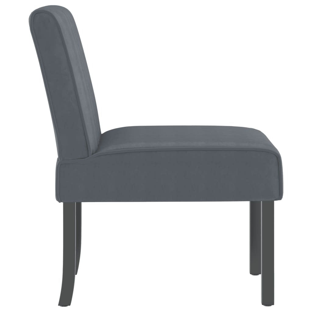 vidaXL Slipper Chair Dark Grey Velvet