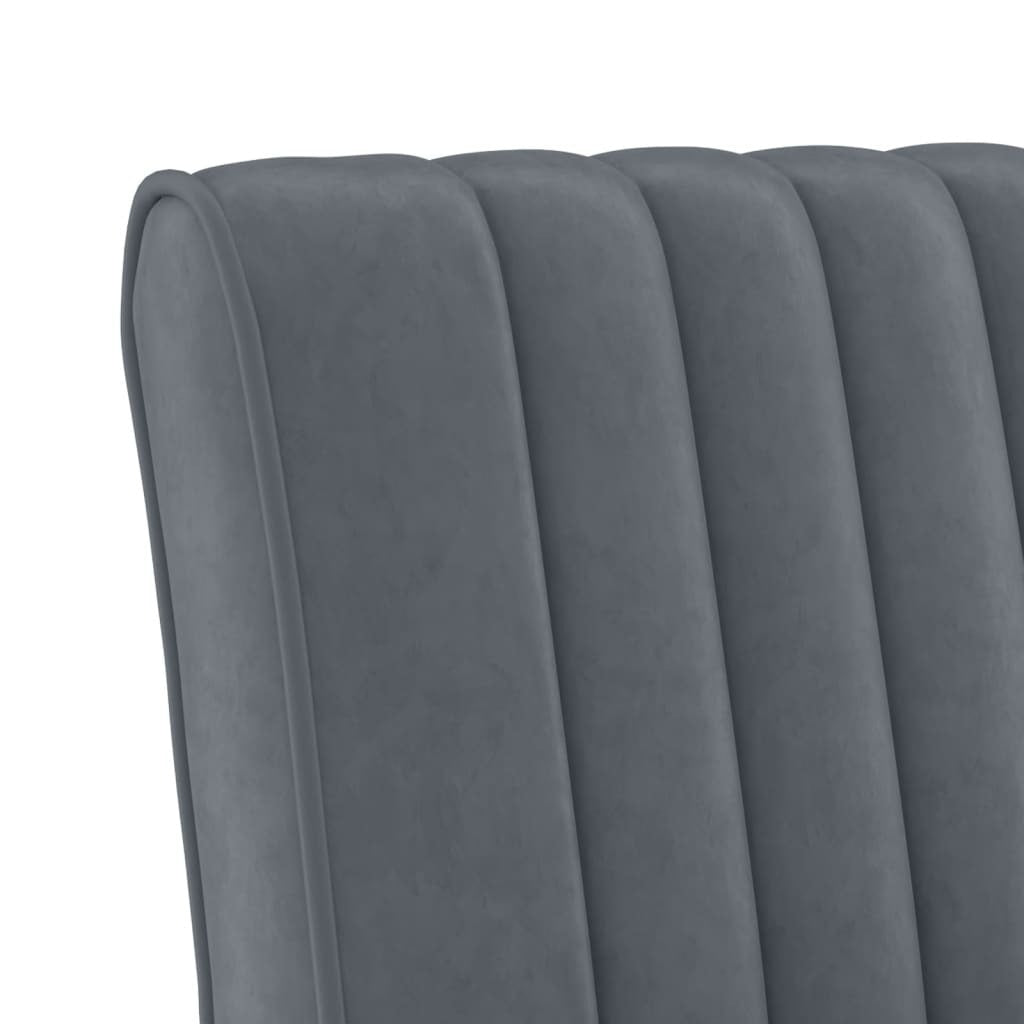 vidaXL Slipper Chair Dark Grey Velvet