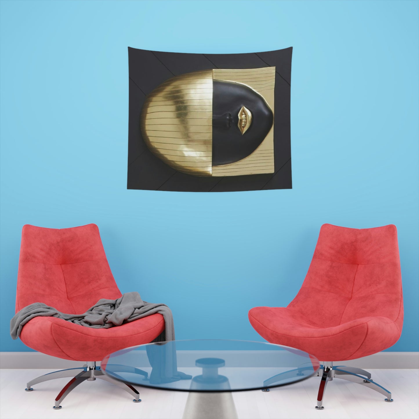 DubiqueX Boutique Fashion Faces Printed Wall Tapestry