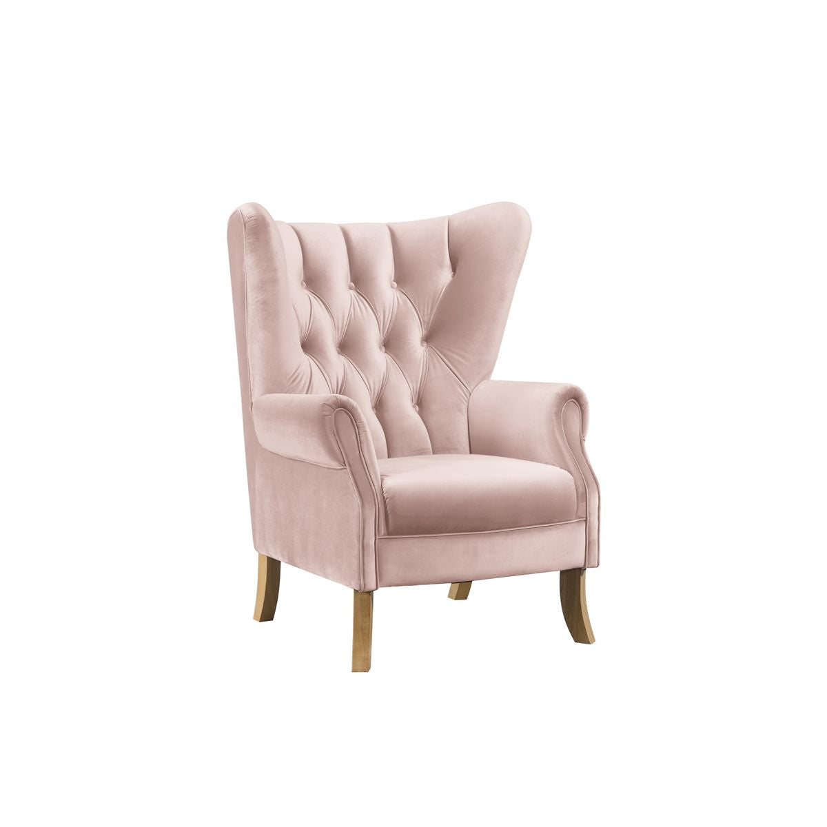 Adonis Accent Chair, Blush Pink Velvet 59516