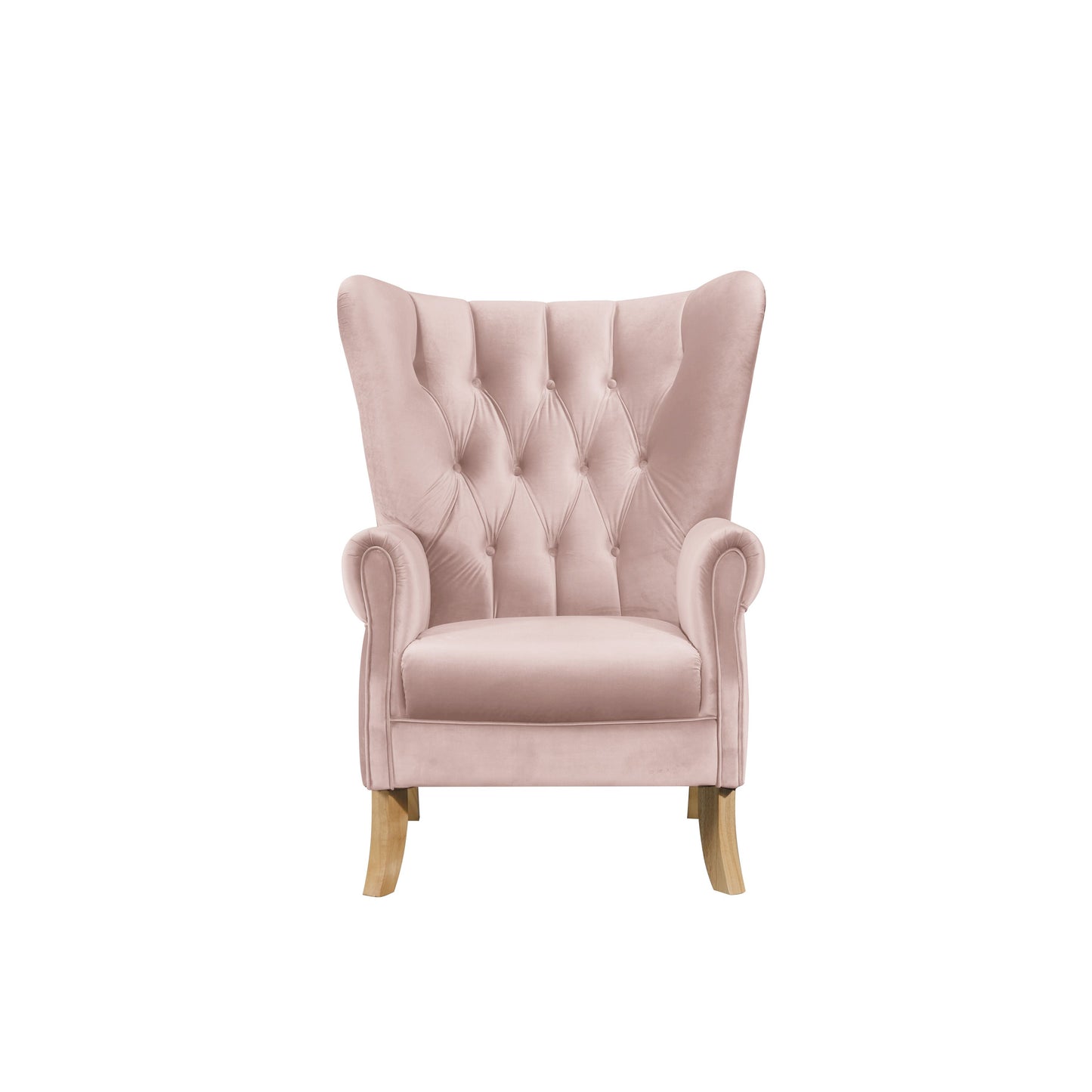 Adonis Accent Chair, Blush Pink Velvet 59516