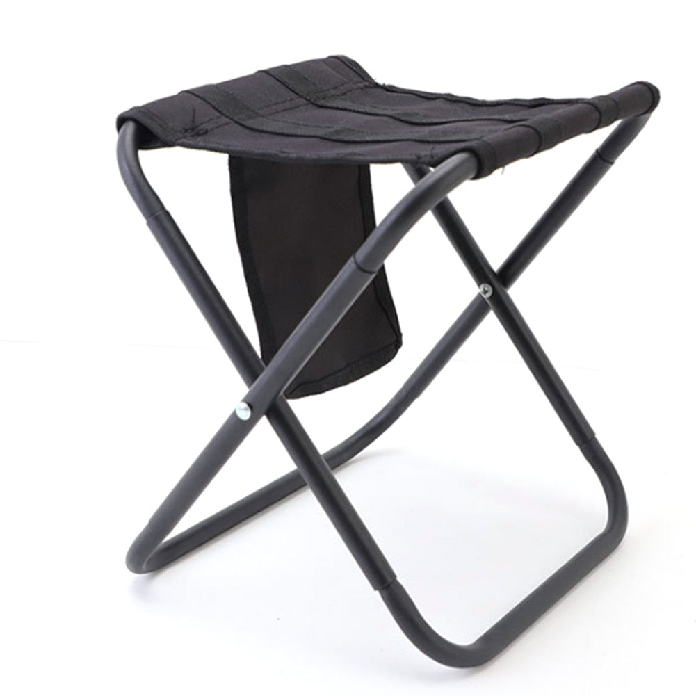 Lightweight Folding Stool Outdoor Furniture Camping Tourist Seat Chair Portable Aluminum Alloy Folding Stool with Storage Bag