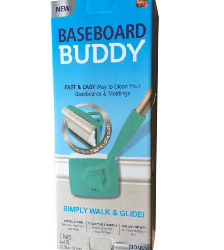 Arrivals Buddy  Baseboard Buddy Simply Walk And Glide Extendable Microfiber Home Kitchen Multi-Use Clean Duster Tool