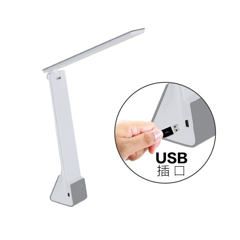 Factory wholesale USB rechargeable led lamp folding portable eye protection dormitory desk lamp reading desk lamp custom logo