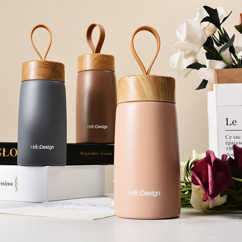 280ml Creative Fashion Insulation Coffee Cup Stainless Steel Thermos Bottle Cute Mini Water Bottle Portable Outdoor Travel Mug