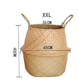 Seaweed Wicker Basket Rattan Hanging Flowerpot Flowerpot Dirty Clothes Dirty Clothes Basket Storage Basket   WF1015