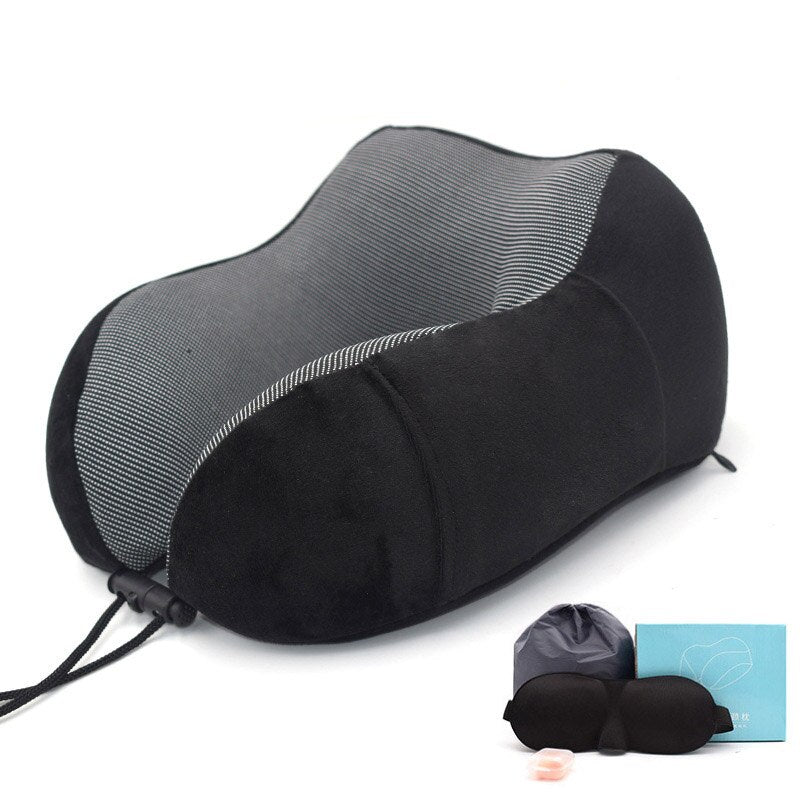 Travel U-Shape Pillow Cervical Protection Pillow Office Aircraft Car driving Cervical Memory Foam Pillow Travel Accessories