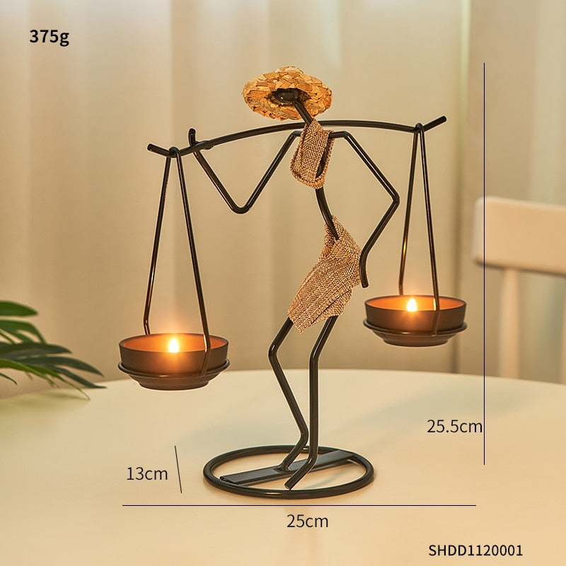 Metal candle holder home decor accessories Ornaments African Candlesticks for candles Christmas decoration wedding centerpieces