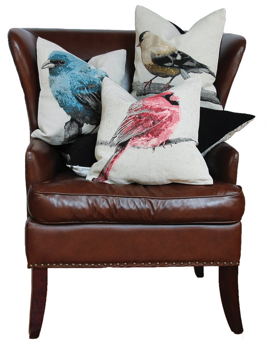 ML14937 Bird Emboridery Pillow,18"x18"