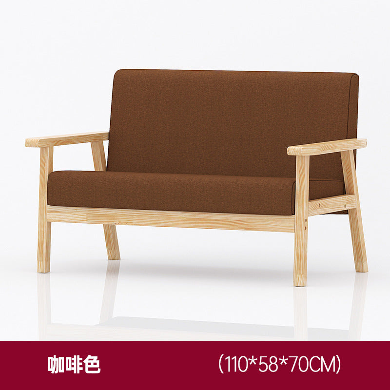 Yida Sofa living room small apartment simple sofa solid wood modern minimalist bedroom small sofa new Chinese sofa