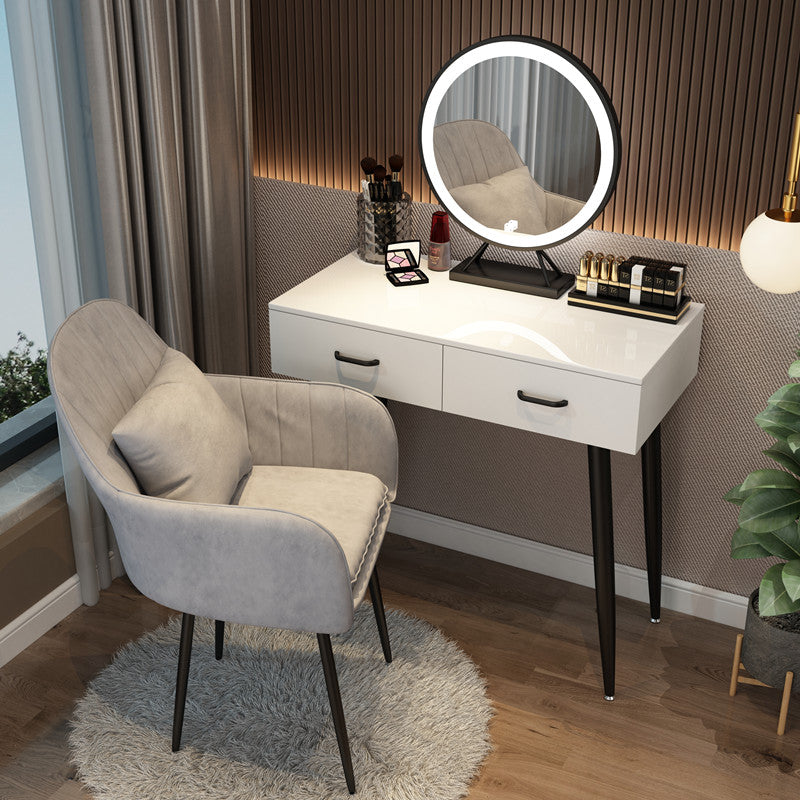 Northern Europe dresser bedroom Internet celebrity Ins wind Modern simplicity Large-sized apartment Dressing table female small-scale dresser With lamp