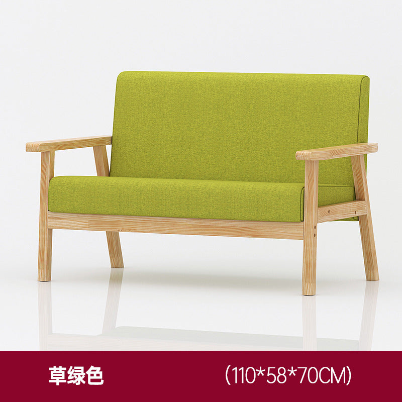 Yida Sofa living room small apartment simple sofa solid wood modern minimalist bedroom small sofa new Chinese sofa