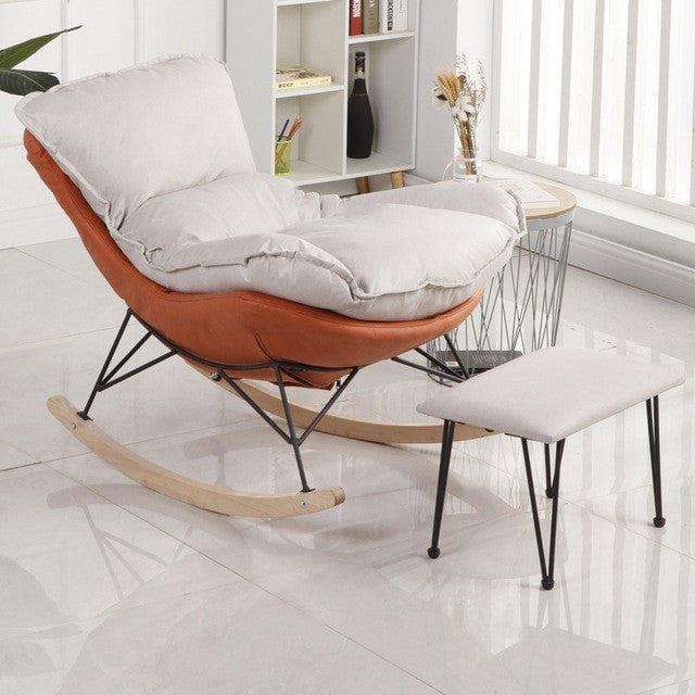 Northern Europe Internet celebrity Rocking chair Lazy man leisure time deck chair household Light luxury Rocking chair a living room siesta balcony Single person Sofa chair