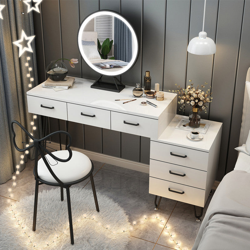 Northern Europe dresser bedroom Internet celebrity Ins wind Modern simplicity Large-sized apartment Dressing table female small-scale dresser With lamp