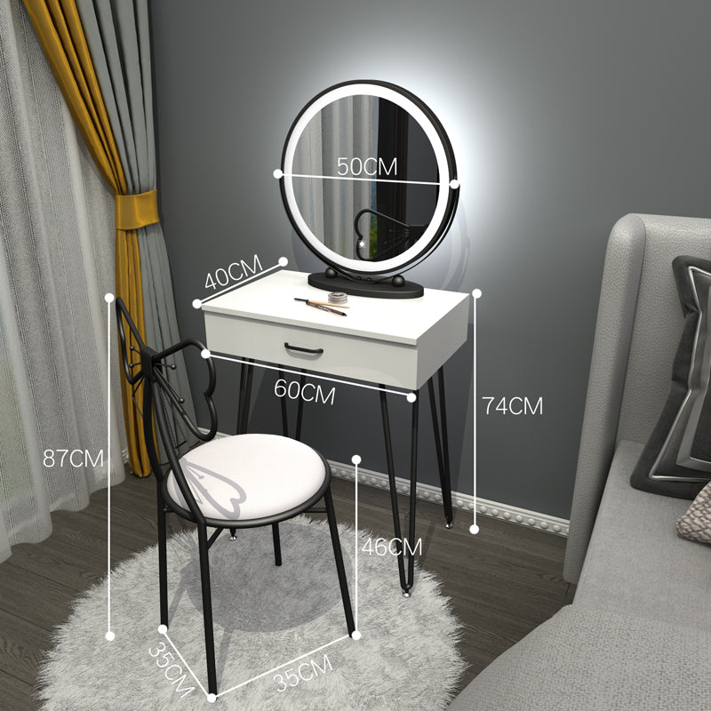 Northern Europe dresser bedroom Internet celebrity Ins wind Modern simplicity Large-sized apartment Dressing table female small-scale dresser With lamp