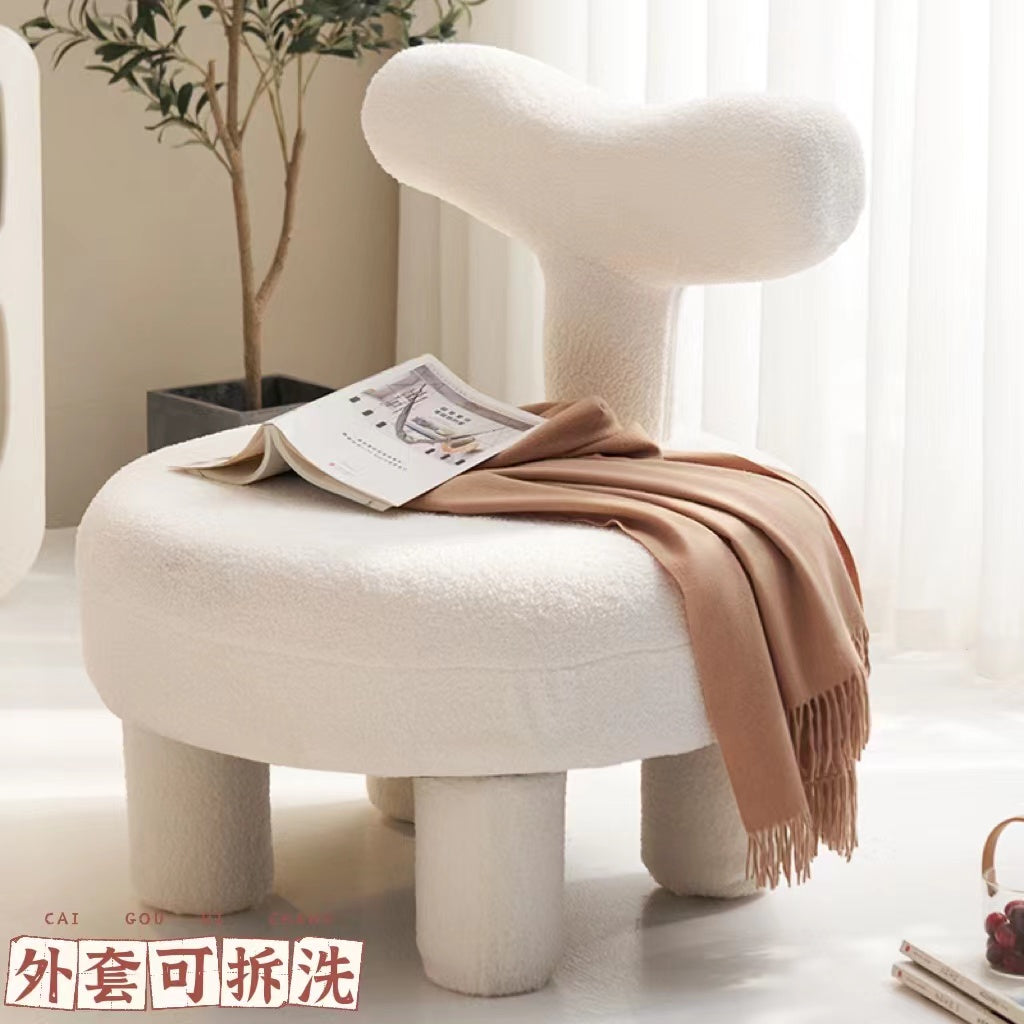 lamb Small stool household Bench Modern simplicity a living room sofa children low stool animal Footstool round stool Shoe changing stool