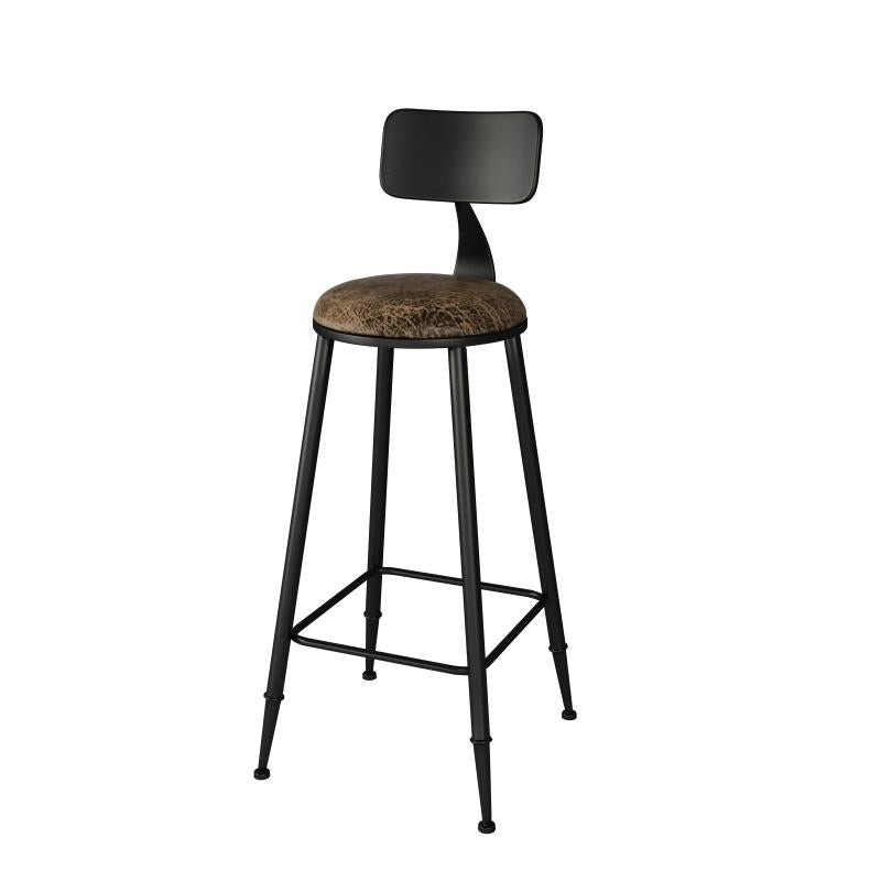 bar counter chair solid wood Stool Bar chair household backrest High chair High stool Iron art Bar stool Reception High foot Tables and chairs