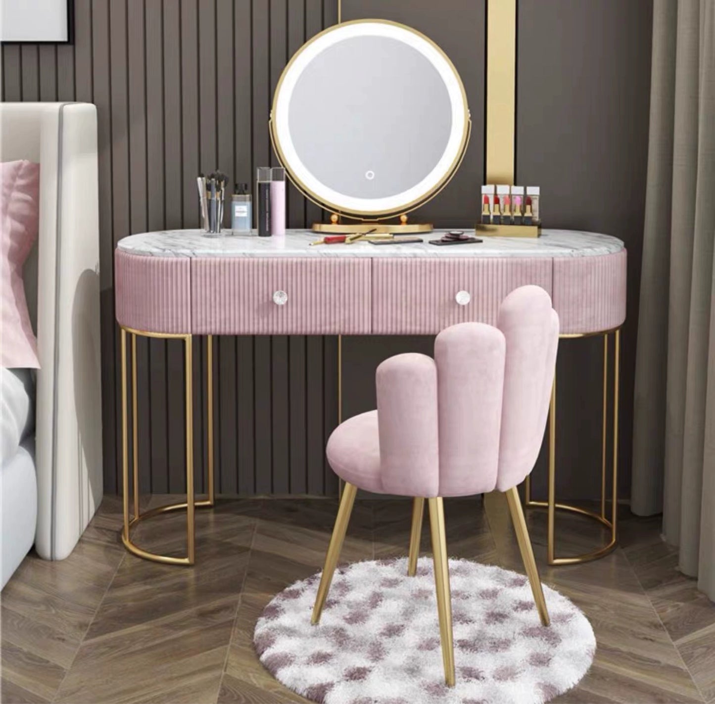 Nordic imitation Marble Dressing table dresser bedroom female Large-sized apartment Modern simplicity Internet celebrity Ins wind dresser