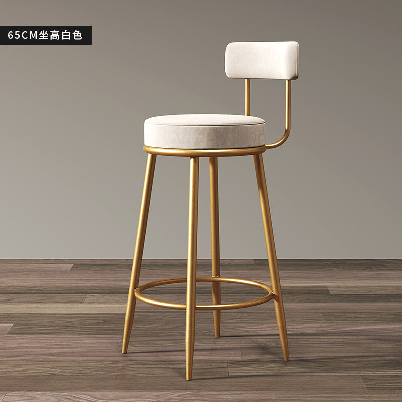 Nordic bar table chair simple and luxurious home with golden bracket bar stool high chair bar chair back front desk stool