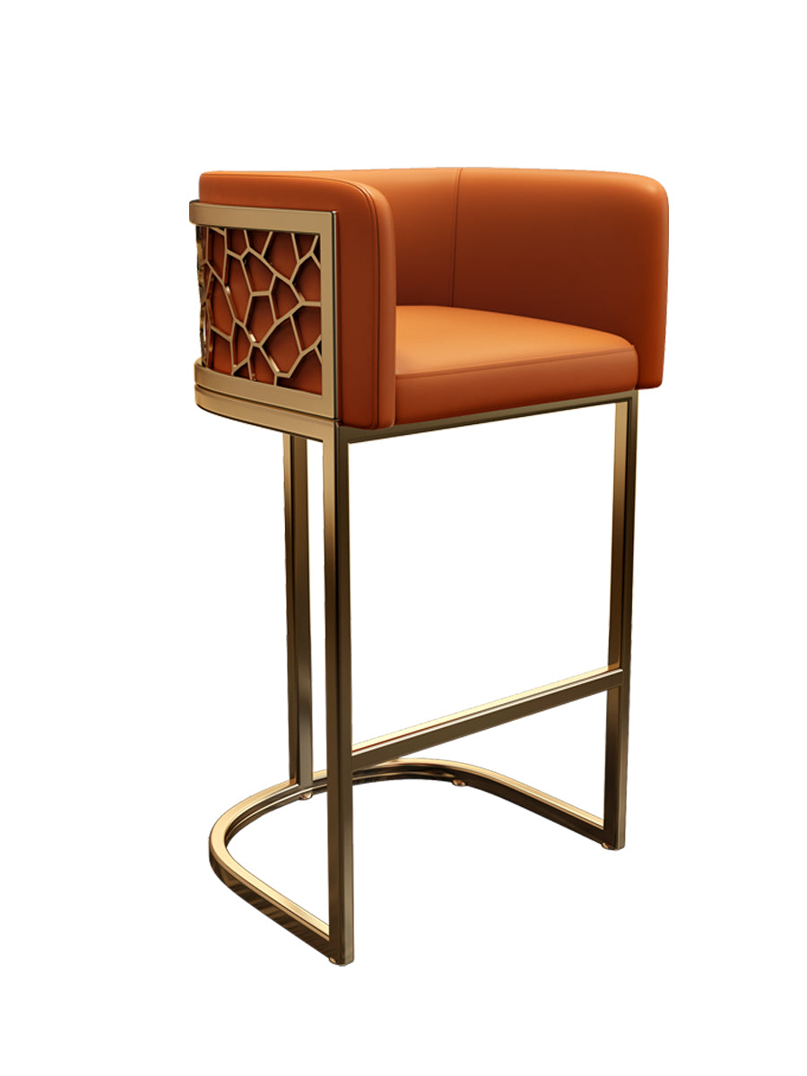 Northern Europe Light luxury Stool The bar chair Modern simplicity backrest cafe Bar chair ktv High foot chair