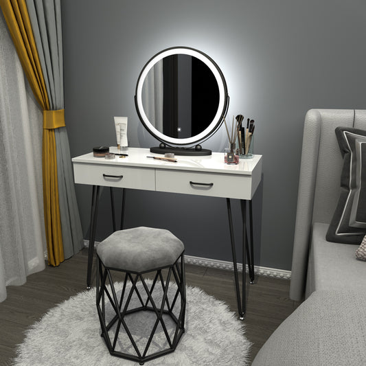 Northern Europe dresser bedroom Internet celebrity Ins wind Modern simplicity Large-sized apartment Dressing table female small-scale dresser With lamp