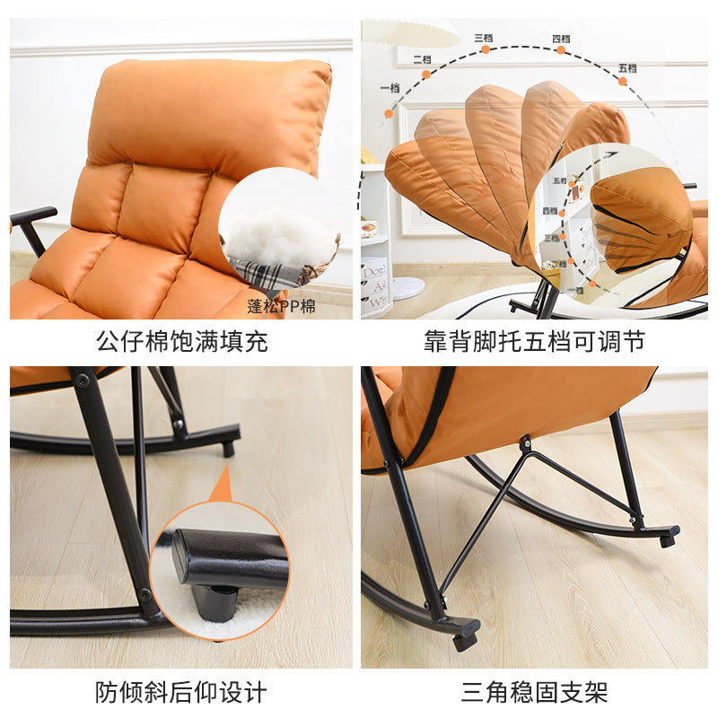 Technology cloth deck chair Rocking chair Sleepable Can lie Single person Internet celebrity Lazy sofa balcony household leisure time adult Lunch chair