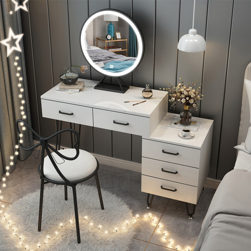 Northern Europe dresser bedroom Internet celebrity Ins wind Modern simplicity Large-sized apartment Dressing table female small-scale dresser With lamp