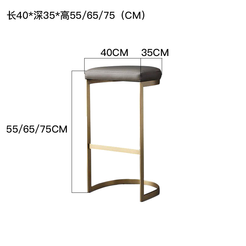 Northern Europe Simplicity The bar chair modern originality Bar chair Reception cafe Iron art Bar chair household Light luxury Stool