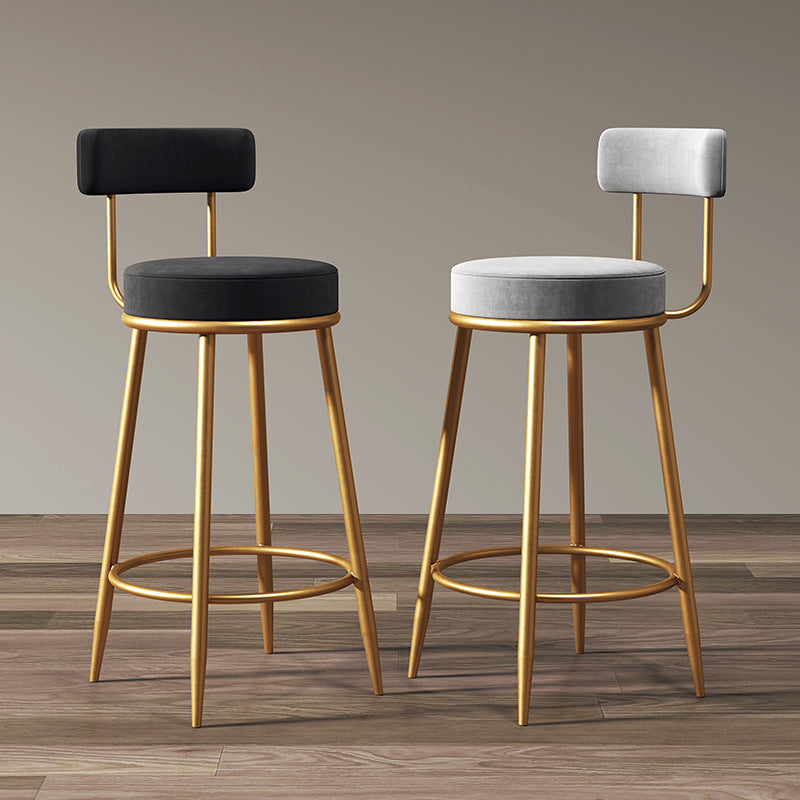 Nordic bar table chair simple and luxurious home with golden bracket bar stool high chair bar chair back front desk stool