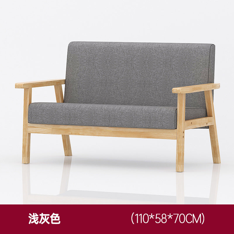 Yida Sofa living room small apartment simple sofa solid wood modern minimalist bedroom small sofa new Chinese sofa