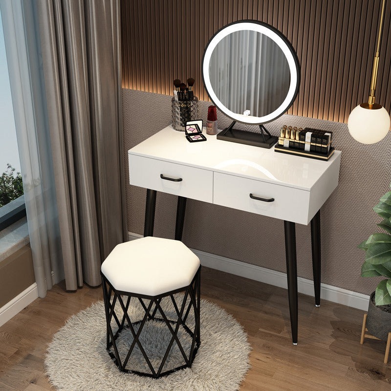 Northern Europe dresser bedroom Internet celebrity Ins wind Modern simplicity Large-sized apartment Dressing table female small-scale dresser With lamp