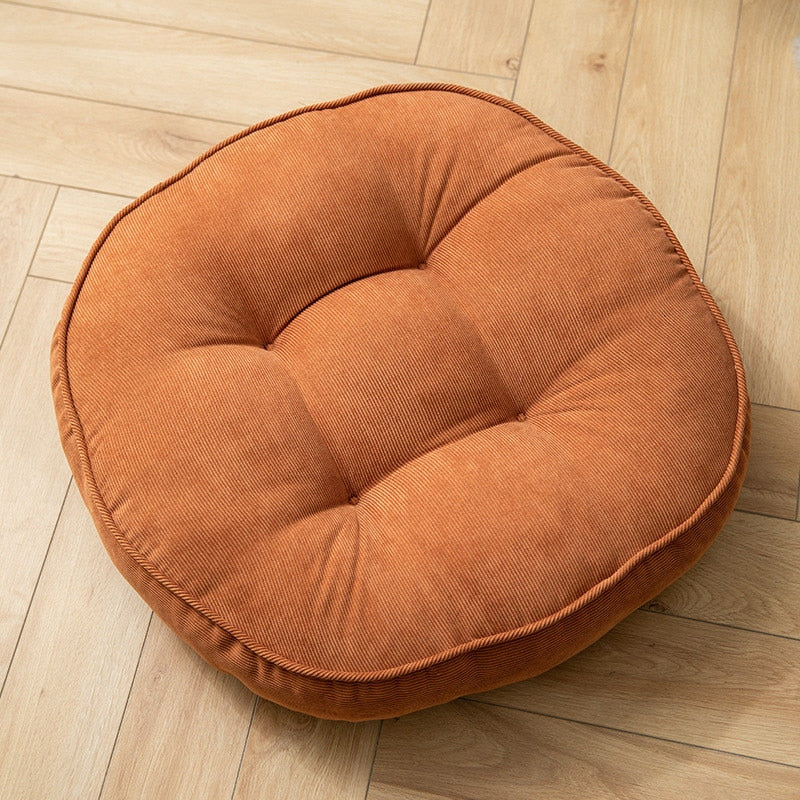 Nordic Plain Velvet Tatami Cushion Pillow Thickened Winter Sofa Back Cushion Floor Meditation Cushion Futon Round 55*55