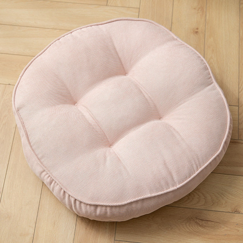 Nordic Plain Velvet Tatami Cushion Pillow Thickened Winter Sofa Back Cushion Floor Meditation Cushion Futon Round 55*55